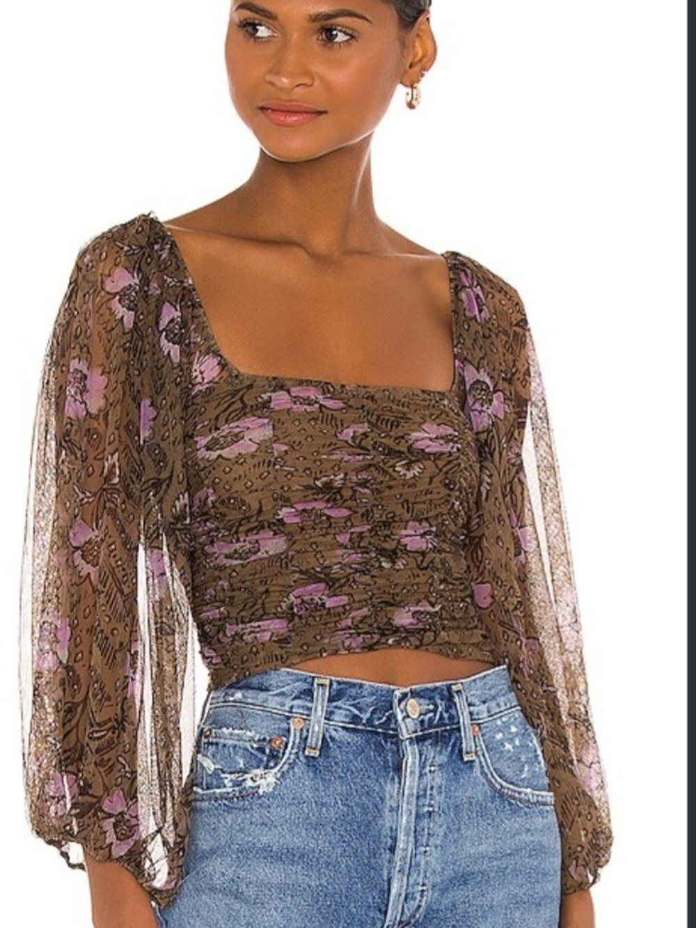 Free people Lilia Top in Olive Combo
